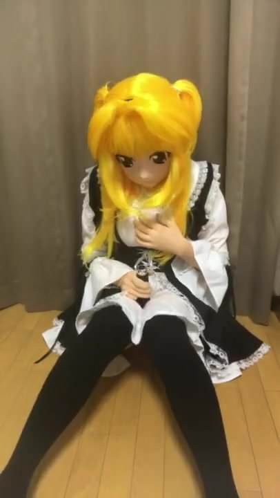 kigurumi maid vibrating