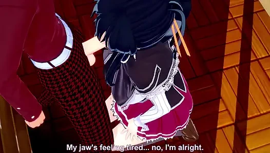 Akeno nyepong kontolku di perpustakaan umum - dxd ntr madness series