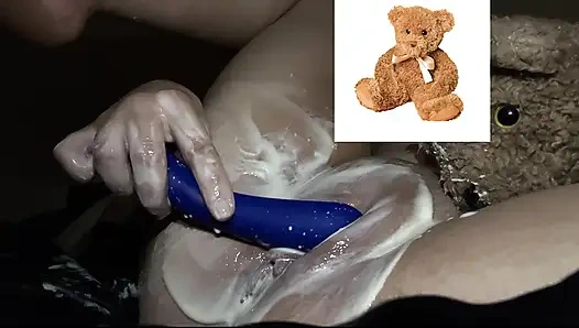 4K-ASMR JOGHURT ESSEN FETISCH - VERSAUTE STIEFSCHWESTER MASTURBIERT MIT DILDO- ABSPRITZEN, HENTAI- ARABISCHER SCHNEEHIT