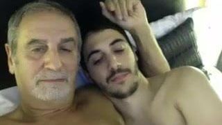 Daddy is kissed and sucked by his young lover