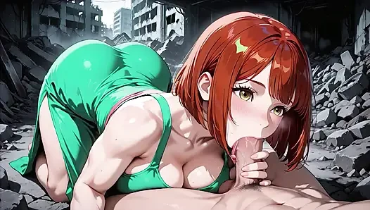Gadis anime rambut merah pantat montoknya dientot habis-habisan di pabrik sampai banjir