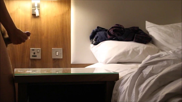 Cumming all over a hotel room table 2