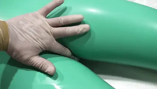 Latex Danielle relaxing in the ambulance