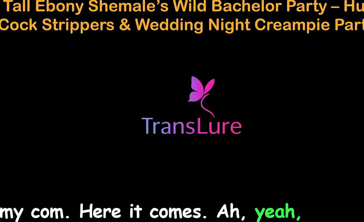 English Audio Sex Story - Tall Ebony Shemale's Wild Bachelor Party - Huge Cock Strippers & Wedding Night Creampie - 3