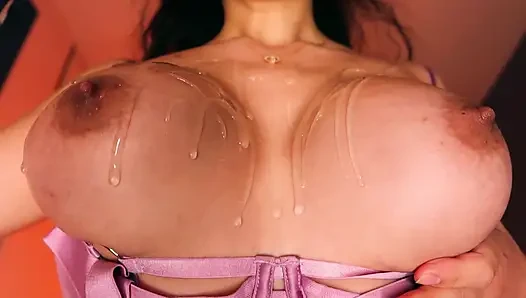 POV Roleplay Cum on Stepmommy's Tits