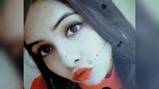 Dhinchak pooja Cum and  nasty spit on her fucking face