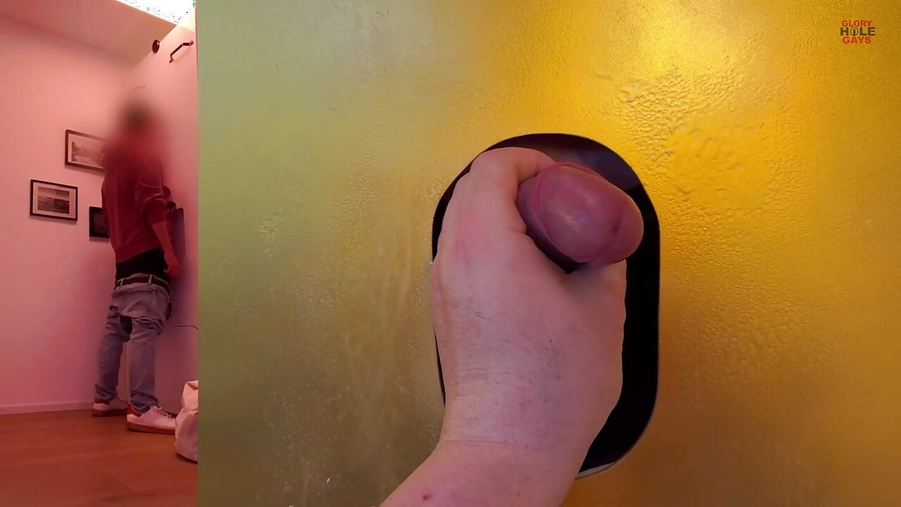 Cum biscuit at gloryhole biscuit jerking off