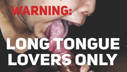 長い舌好きにはたまらないご褒美。