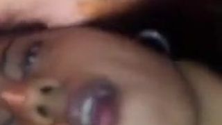 Caribian slut Awilda fingers her pussy, asshole and smokes