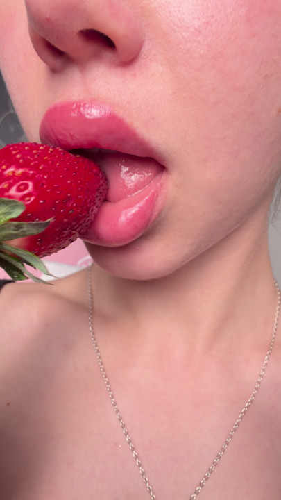 Licking Every Drop Off This Juicy Berry