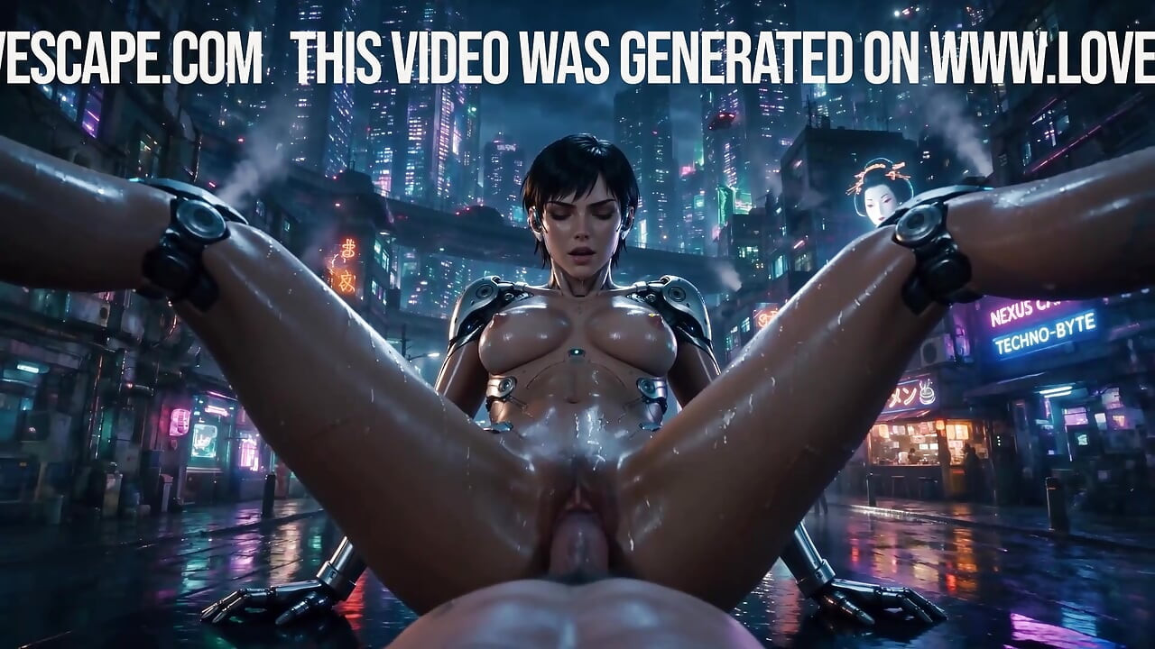 Ghost in Shell inspo Spits On Cock & Takes It Deep (AI)