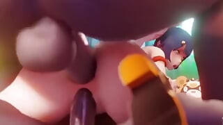 Compilație animație Xiangling Genshin Impact Hilichurl Hentai porno