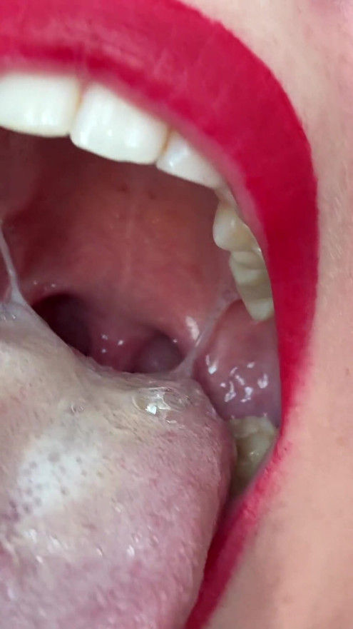 Uvula Spit Close-up POV
