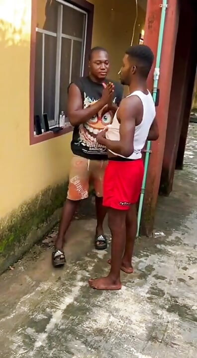 Fucking Outside the House Two Ebony Black