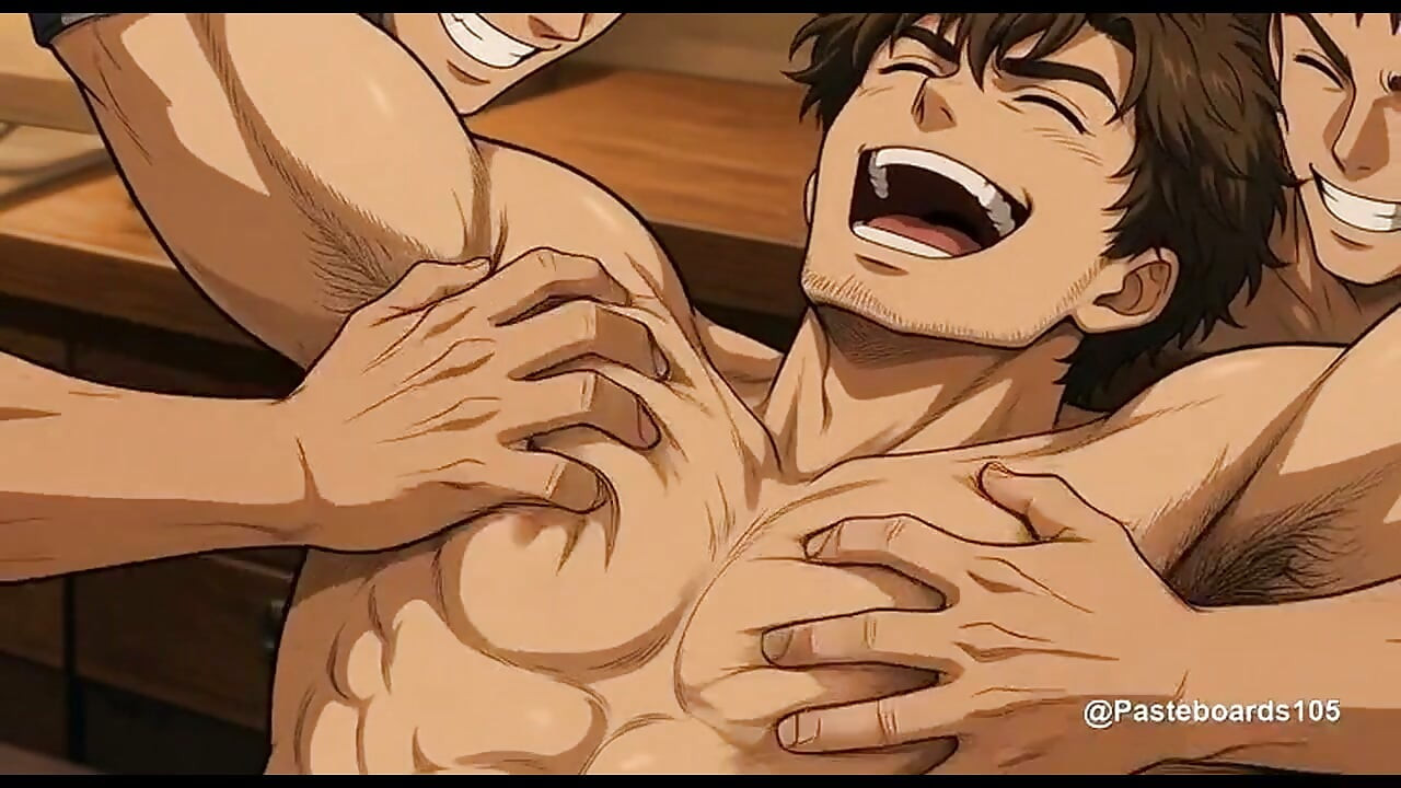 The Bully Gets His Turn - Tickled On The Dorm Desk (2D Anime)