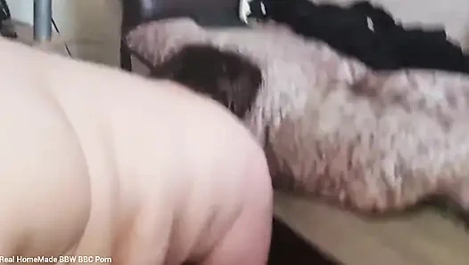 Fucking Polish SSBBW doggy cumming all over her big booty