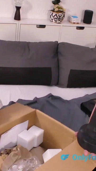 Emotional moment from "Unboxing my new strap on harness and silicone dildos"