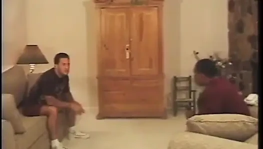 One black girl for two bored dudes with stiffy dicks