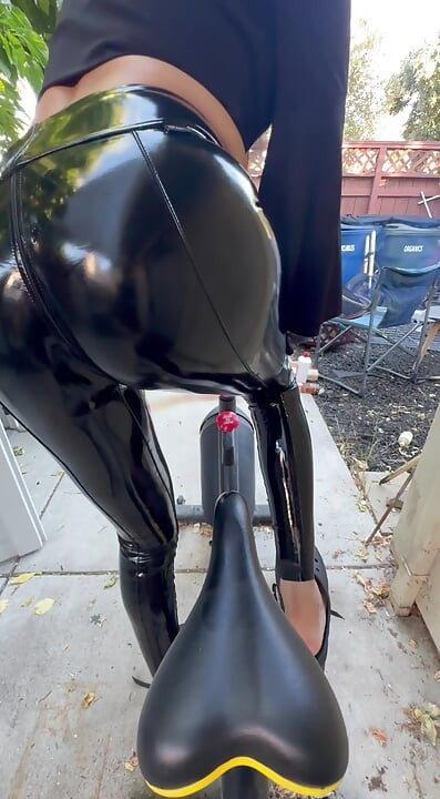 Outdoor latex ass Transgirl