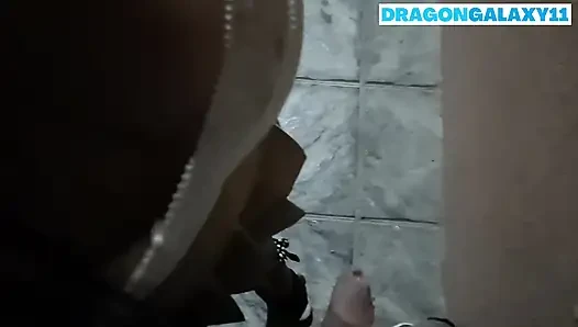 (Public) Showing tits on the street and fucked at home with cumshot in mouth