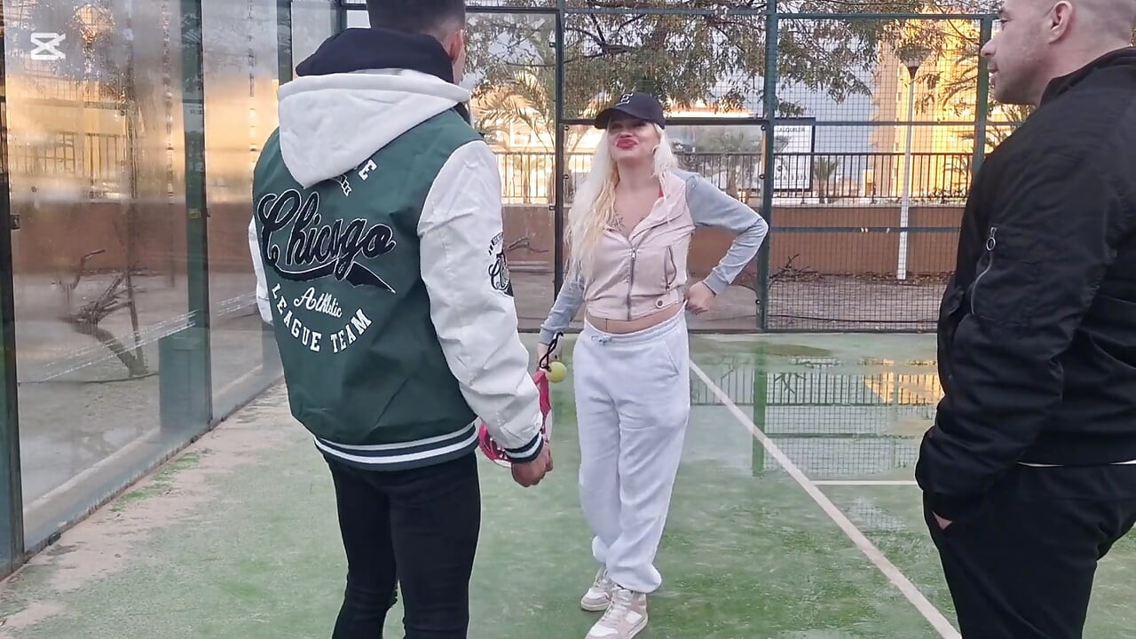 My Friend Likes My Blonde Neighbor, I Introduce Her to Him and We End up Fucking Her Hard Like a Bitch