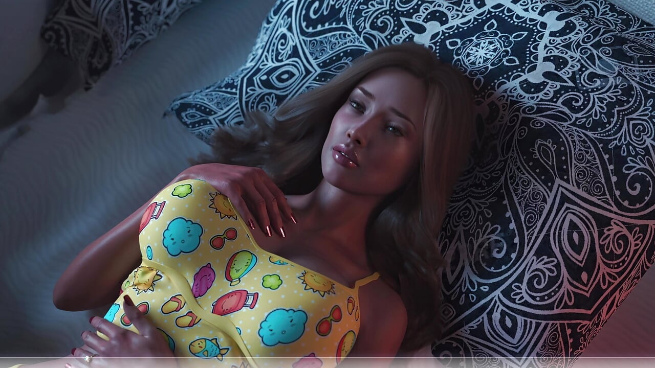 她自从桑拿以来一直很饥渴，所以那天晚上她让 dyl 操她