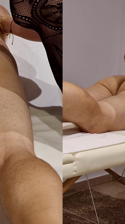 Spectacular moment from "Full Body Massage With Happy Ending - MILF Stepmom Rides My Cock And Gets Creampie"