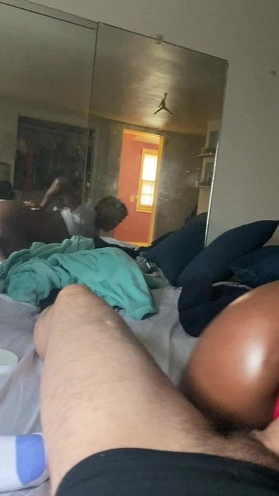 Big oiled black ass riding husband