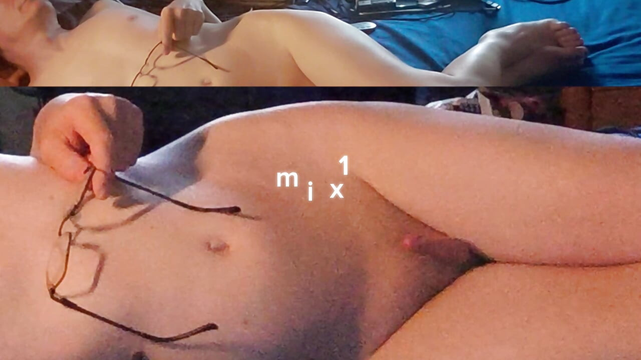 1.85 inch (4.7cm) erect micropenis very tiny hard cock & naked petite girl body