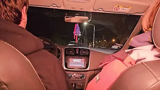 A double blowjob in my friend's car DIRTY MORBID GIRLS