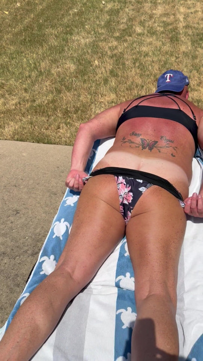 Sissy Cryssi tan lines in a bikini