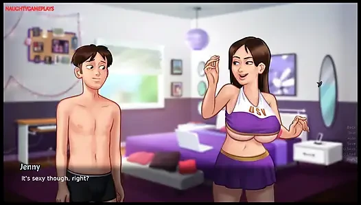 Summertime Saga Part 29 By DarkCookie - Stepsister knows how to ride a Huge Dick, Pussy Creampie