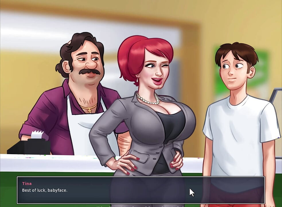 Summertime saga - sucking on jenny's boobs