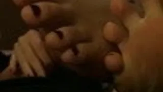POV handjob with some FEET IN YA FACE!