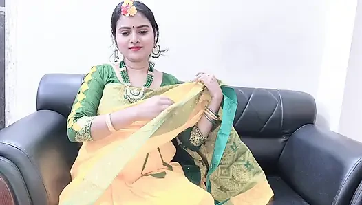 Your-Eshita. Beautiful indian bangla sexy girl wearing yellow dress self  masturbating Video.