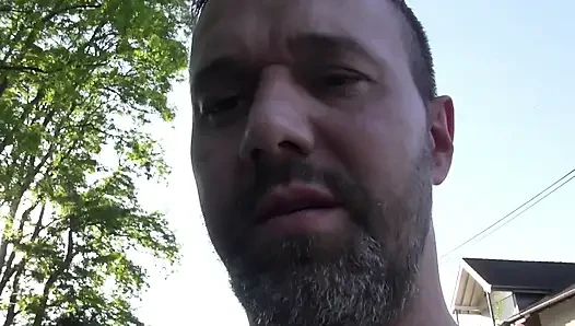 Big ass girl with many tattoos and colored hair is picked up for a car fuck