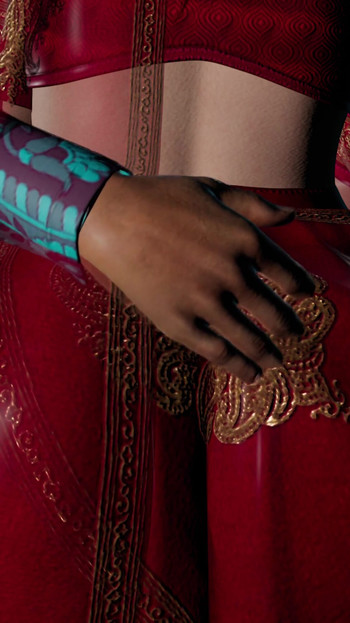 Emotional moment from "Desi Indian Savita Bhabhi's outdoor sex adventure with her college friend"