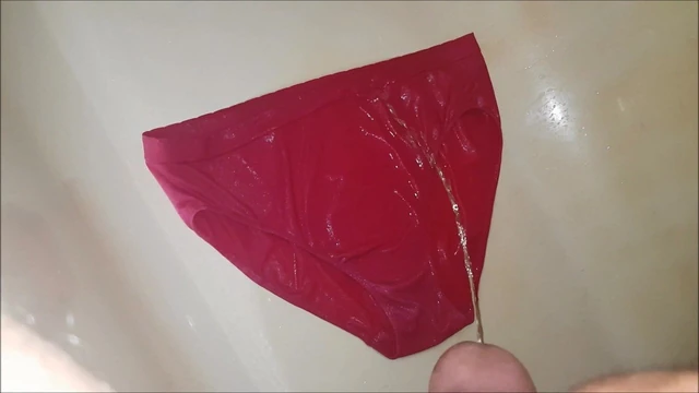 I piss on my chubby step moms panties - over 2 min pissing