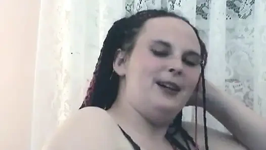 Busty tattooed BBW rides cock then gets jizzed