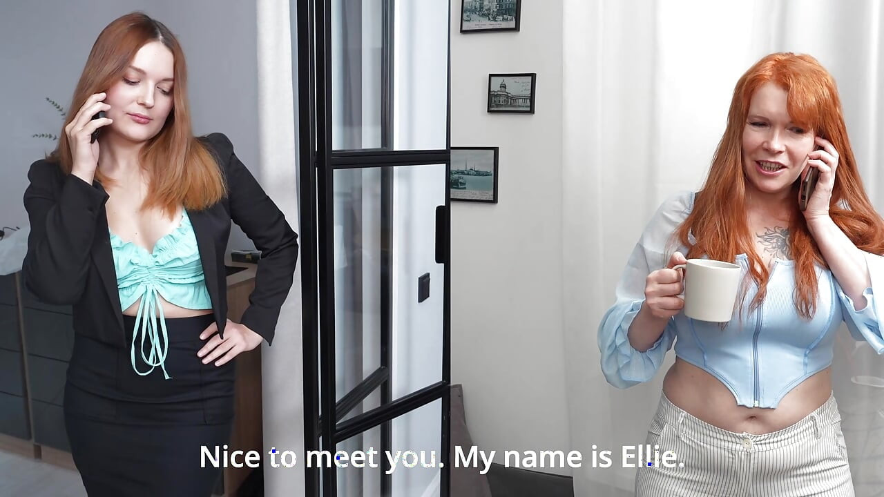 2 Ruiva MILF - Madrasta E Professora. Sexo a Três Com Enteado Com Tesão