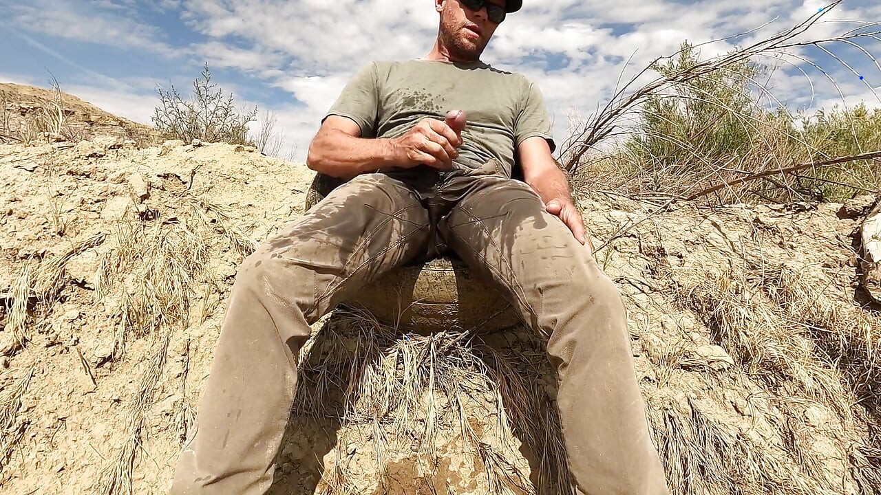 Spraying Piss During Field Work