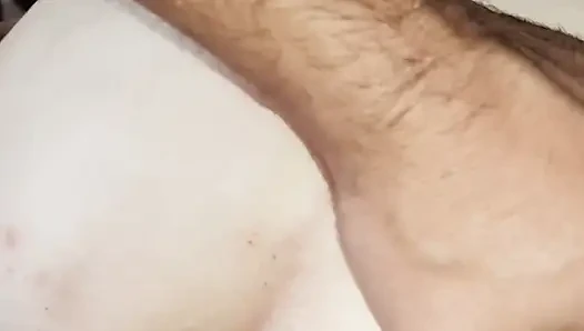 POV анальный секс с худой женой с тугой попкой