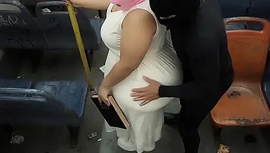 "Religious BBW in Long Dress Gets Ass Teased While Holding Bible"