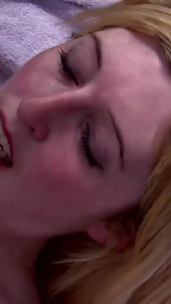 Epic moment from "Big boobed blonde in negligee sucks stranger's dick on beach"
