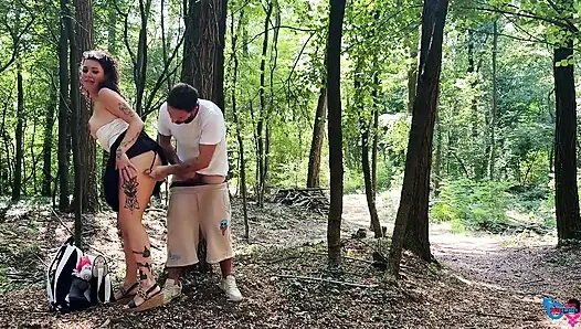 I Take Away the Virginity of a Nerdy Boy Who Promised to Help Me in the Woods!