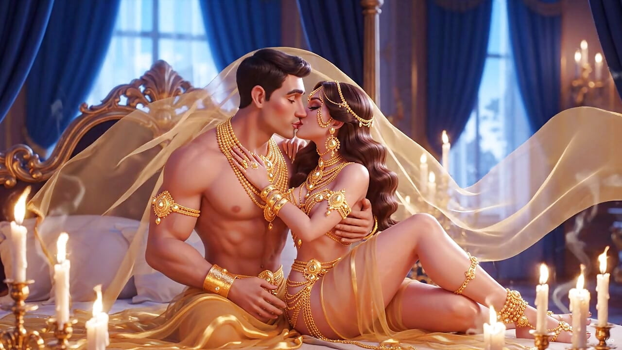 Desi Indian Couple Ki Pure Passion Night – Gold Jewelry Mein Sexy Girl Aur Muscular Boy Ki Hot Chemistry
