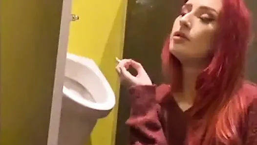 Smoking in a Urinal