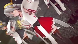 Mmd R-18 Anime Girls sexy dancing clip 311