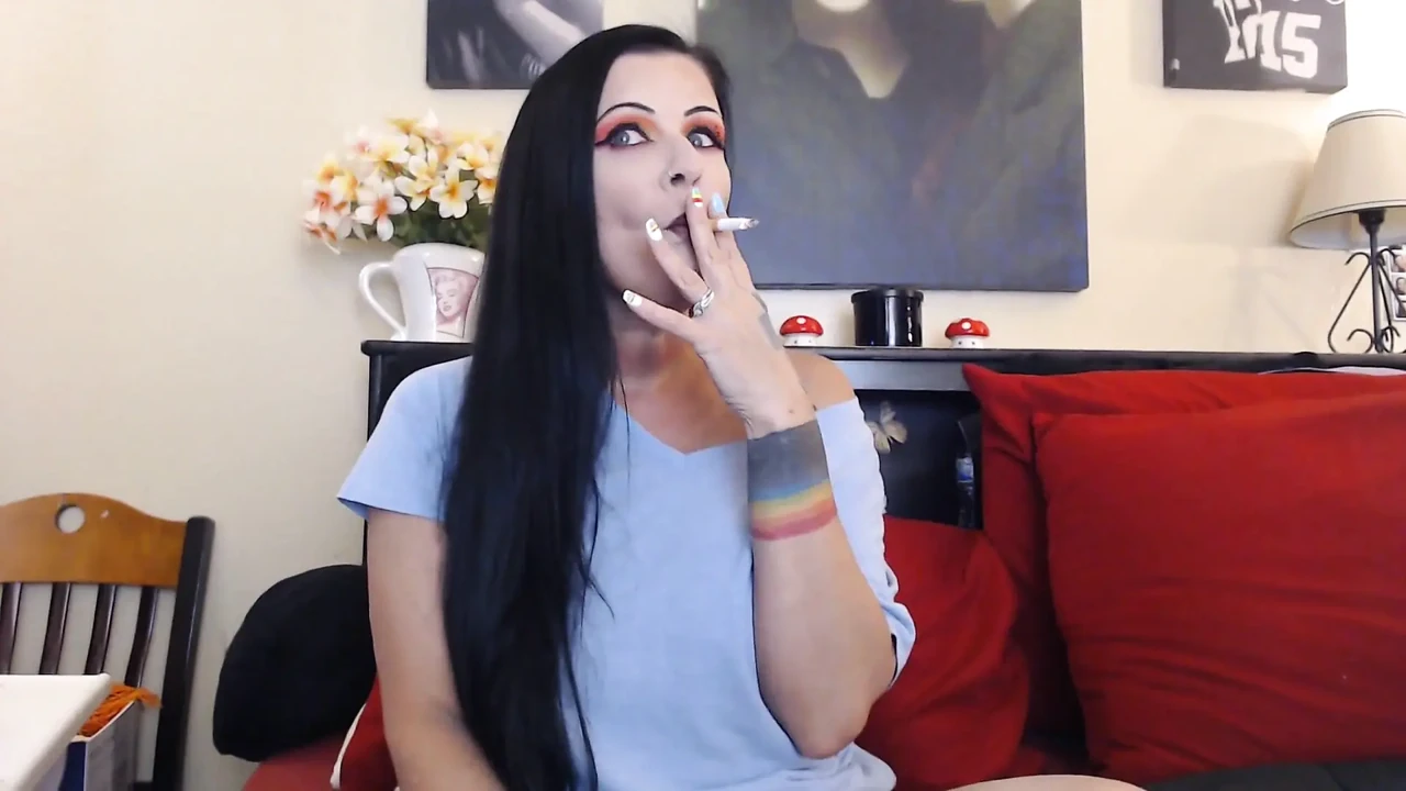 Intimate smoking in bed
