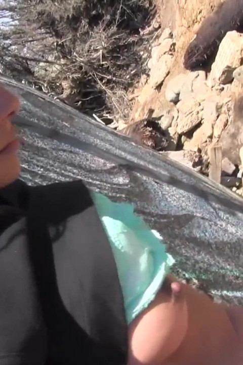 Mermaid cosplay finger fucking pussy slobbering outdoors